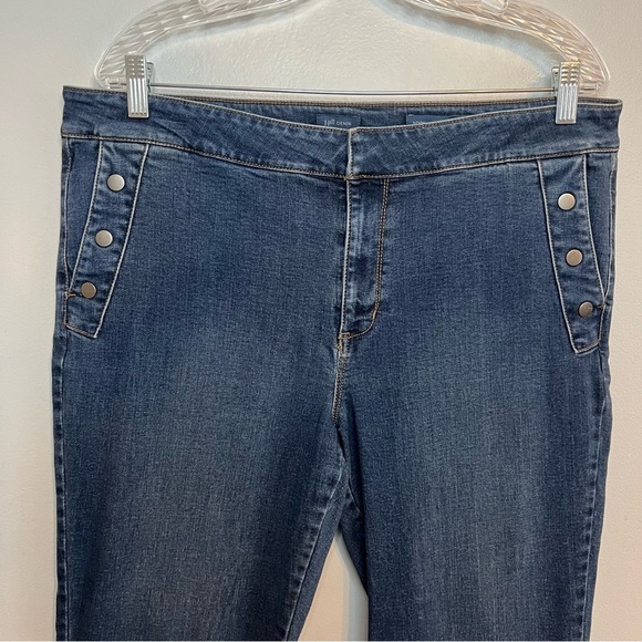J Jill Denim Womens York Bootcut Jeans Sz 16 Med Wash Flat Front Boho Mid Rise - Picture 3 of 9